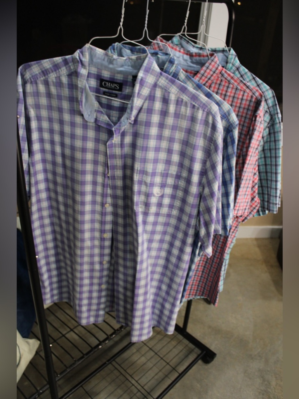 Men’s Plaid Button-Up Shirt Bundle (4) – XXL